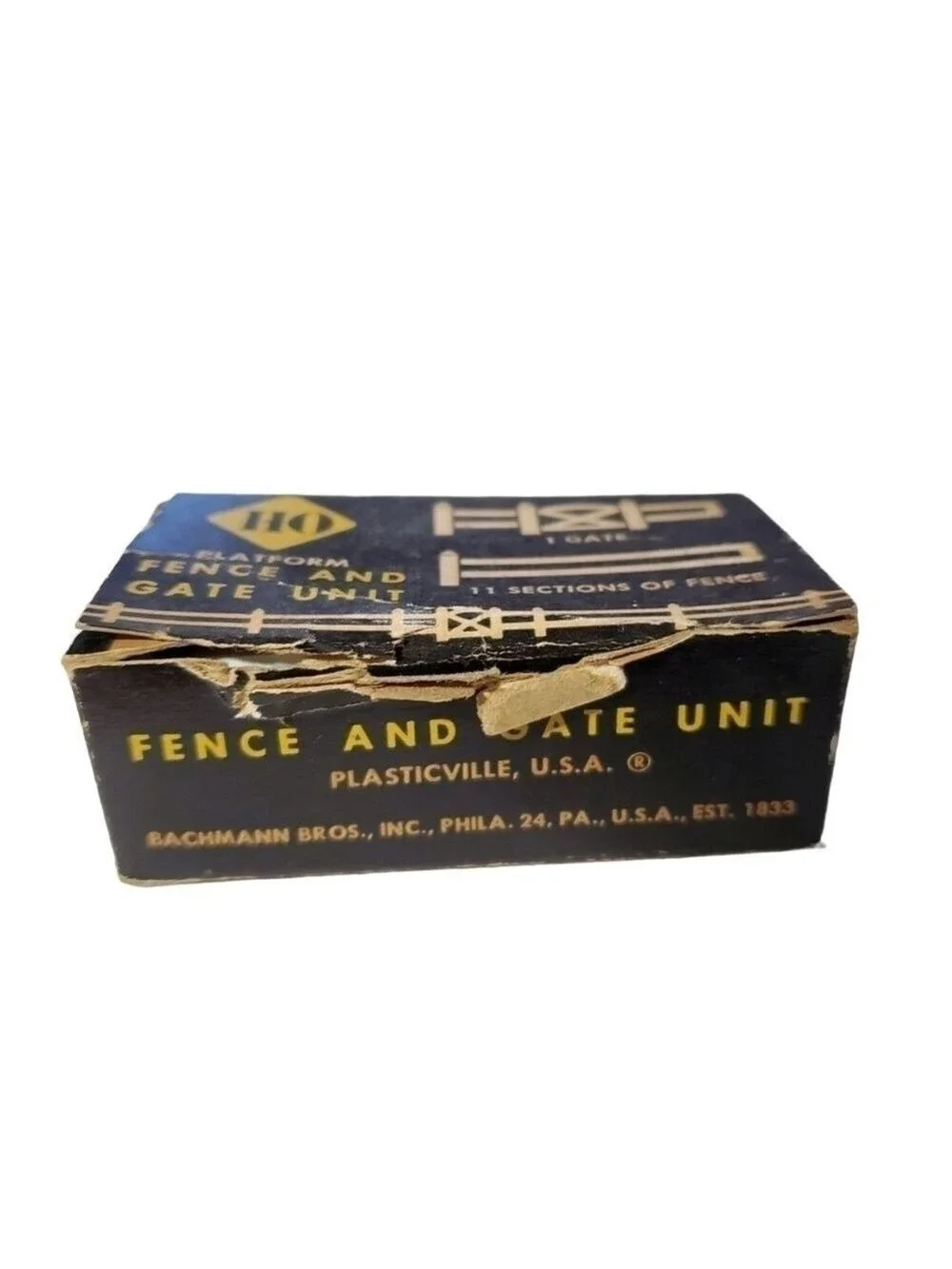 Vtg HO white mini Fence and Gate unit Model Train Dollhouse Farmhouse sm scale